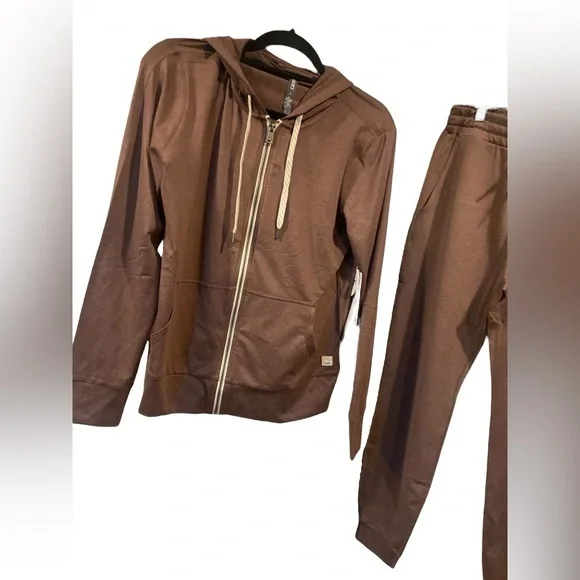 RARE Fossil Color Worn Once Vuori Performance Jogger & Hoodie Set - Size S LONG - Picture 8 of 13